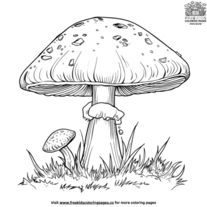 Exquisite aesthetic mushroom coloring pages