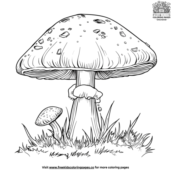 Aesthetic Mushroom Coloring Pages