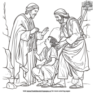 Bible Scenes Coloring Pages
