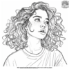 Curly Hair Realistic Girl Coloring Pages