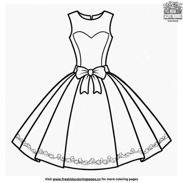 Beautiful dress coloring pages