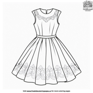 Beautiful Dress Coloring Pages