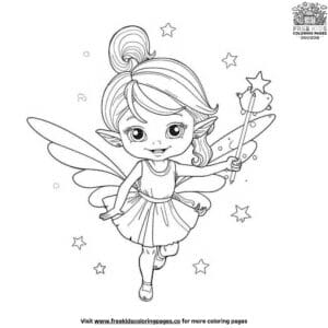 Beautiful fairy coloring pages