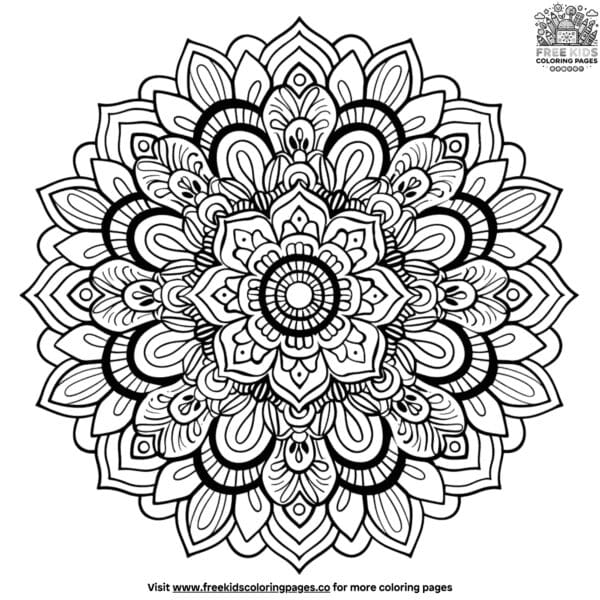 Beautiful mandala coloring pages