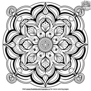 Elegant Mandala Relaxing Coloring Pages