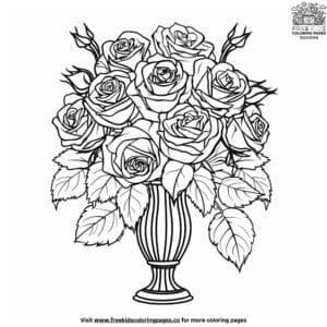 Lovely Mother's Day Flowers Coloring Pages