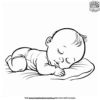 Newborn Baby Realistic Baby Coloring Pages