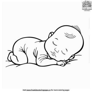 Cute Newborn baby Coloring Pages