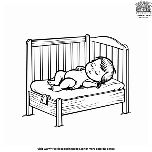 Adorable newborn baby coloring pages