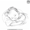 Newborn Baby Sleeping Coloring Page Collection