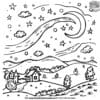 Night Sky Star Coloring Pages