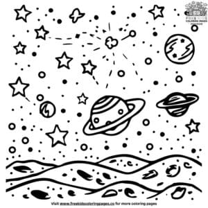 Space Stars Coloring Pages