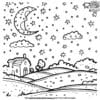 Starry Night Coloring Pages