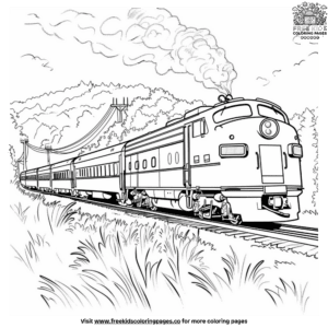 Passenger train coloring pages