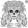 Sugar Skull Girl Coloring Pages