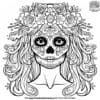 Stunning Sugar Skull Girl Coloring Pages