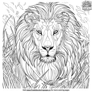 Lion Head Coloring Pages