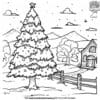 Large Christmas Tree Coloring Pages