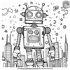 Big Robot Coloring Pages