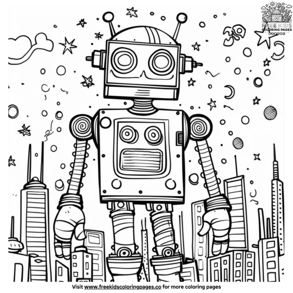 Big robot coloring pages