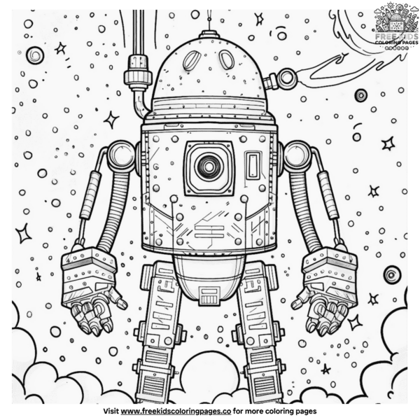 Large robot coloring pages