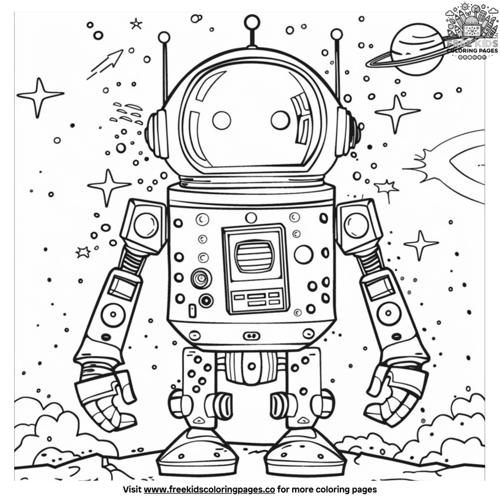 Fun Big Robot Coloring Pages For Creative Kids