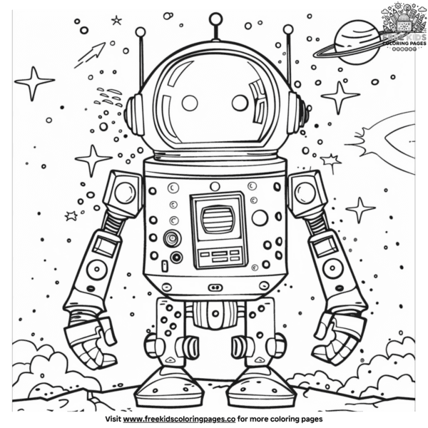 Massive robot coloring pages