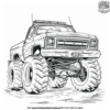 Exciting Police Monster Truck Coloring Pages: Law and Order on Wheels