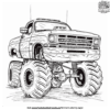 Bold Police Monster Truck Coloring Pages