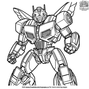 Bright Bumblebee Transformer Coloring Pages