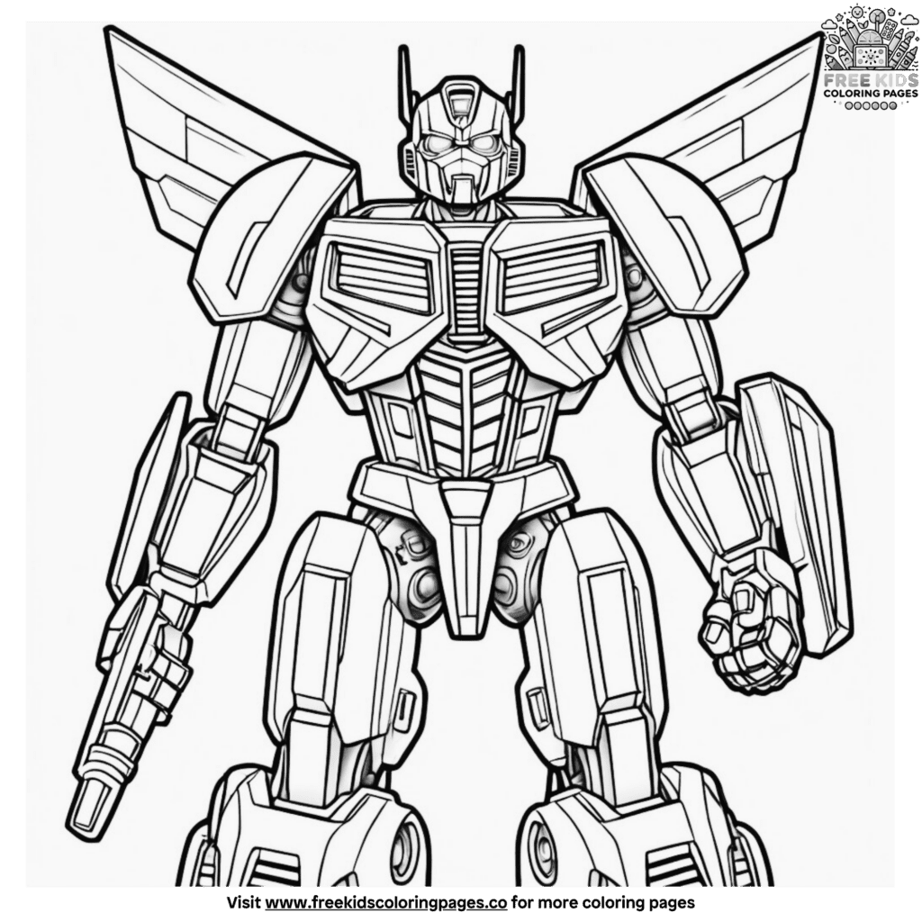 Vibrant Bumblebee Transformer Coloring Pages For Young Fans