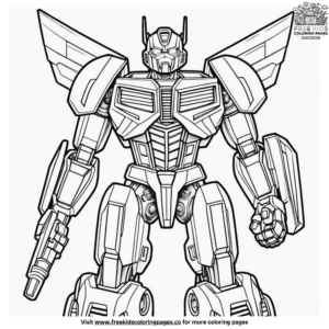 Vivid bumblebee transformer coloring pages