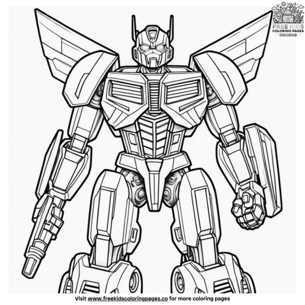 Vivid bumblebee transformer coloring pages