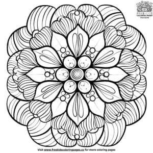 Peaceful relaxing coloring pages