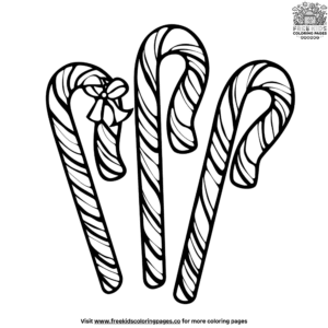 Santa's Cane Coloring Pages