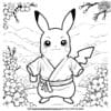 Captivating Anime Pikachu Coloring Page Set