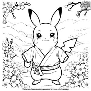 Captivating Anime Pikachu Coloring Page Set