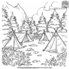 Outdoor Campsite Coloring Pages