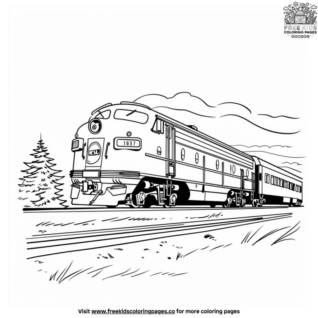 Diesel train coloring pages