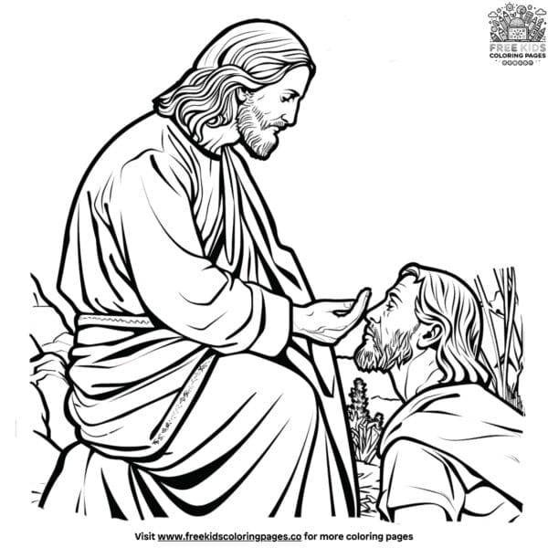 Jesus miracles coloring pages