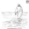 Jesus Walking on Water Coloring Pages