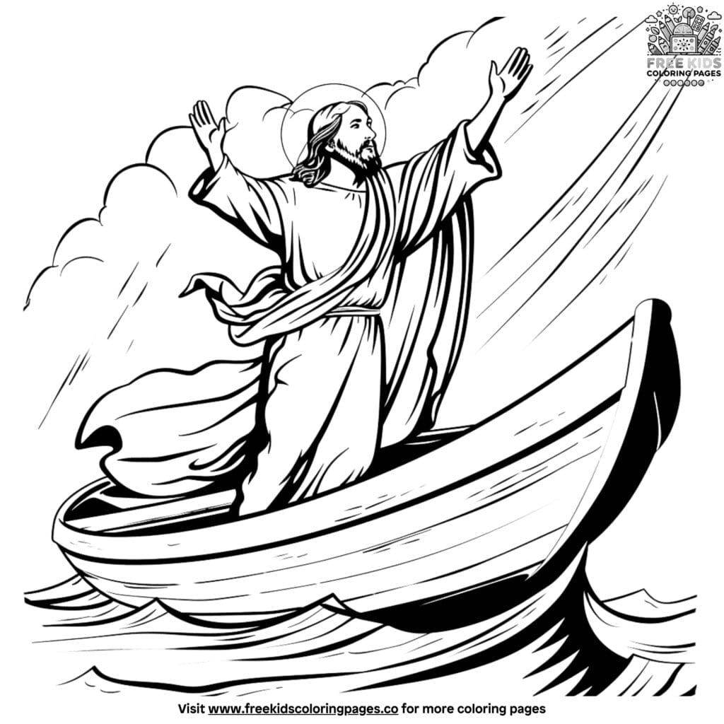 Jesus miracles coloring pages