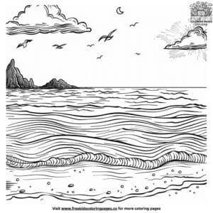 Thrilling Ocean View Coloring Pages