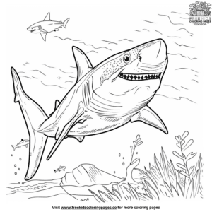 Stunning realistic shark coloring pages for budding marine biologists