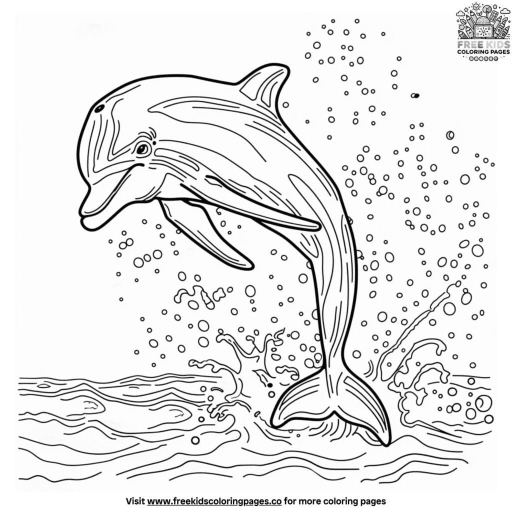 Underwater dolphin coloring pages