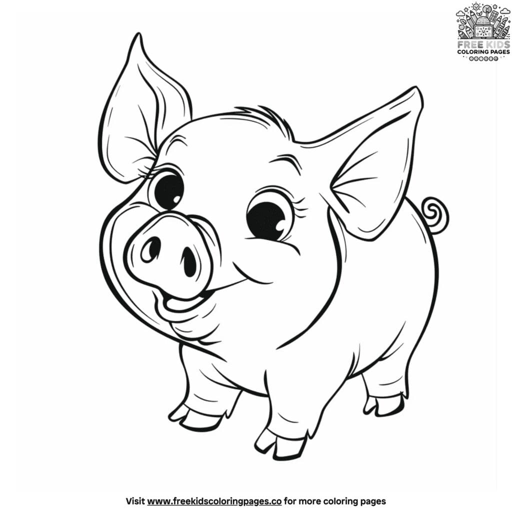 Cute animal cartoon coloring pages