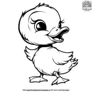 Dancing Duckling Coloring Pages