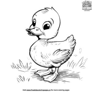 Adorable Duckling Coloring Pages