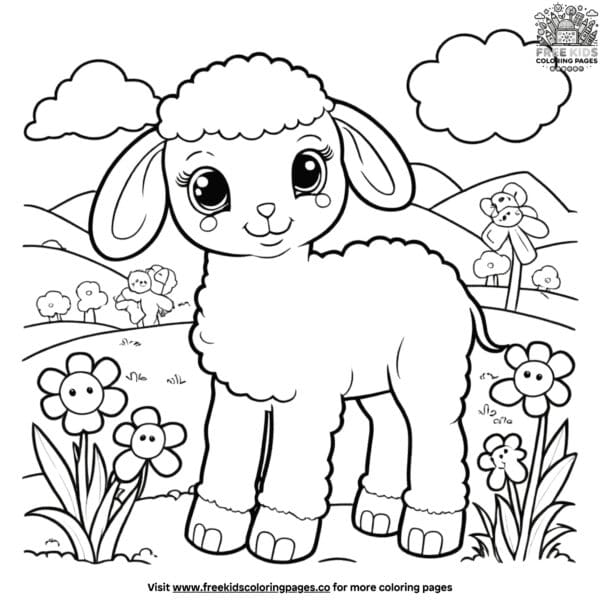 Baby farm animal coloring pages