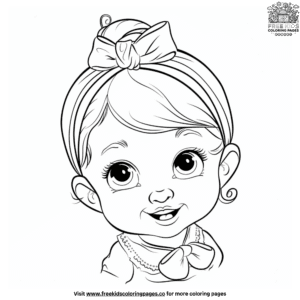 Charming baby girl coloring pages